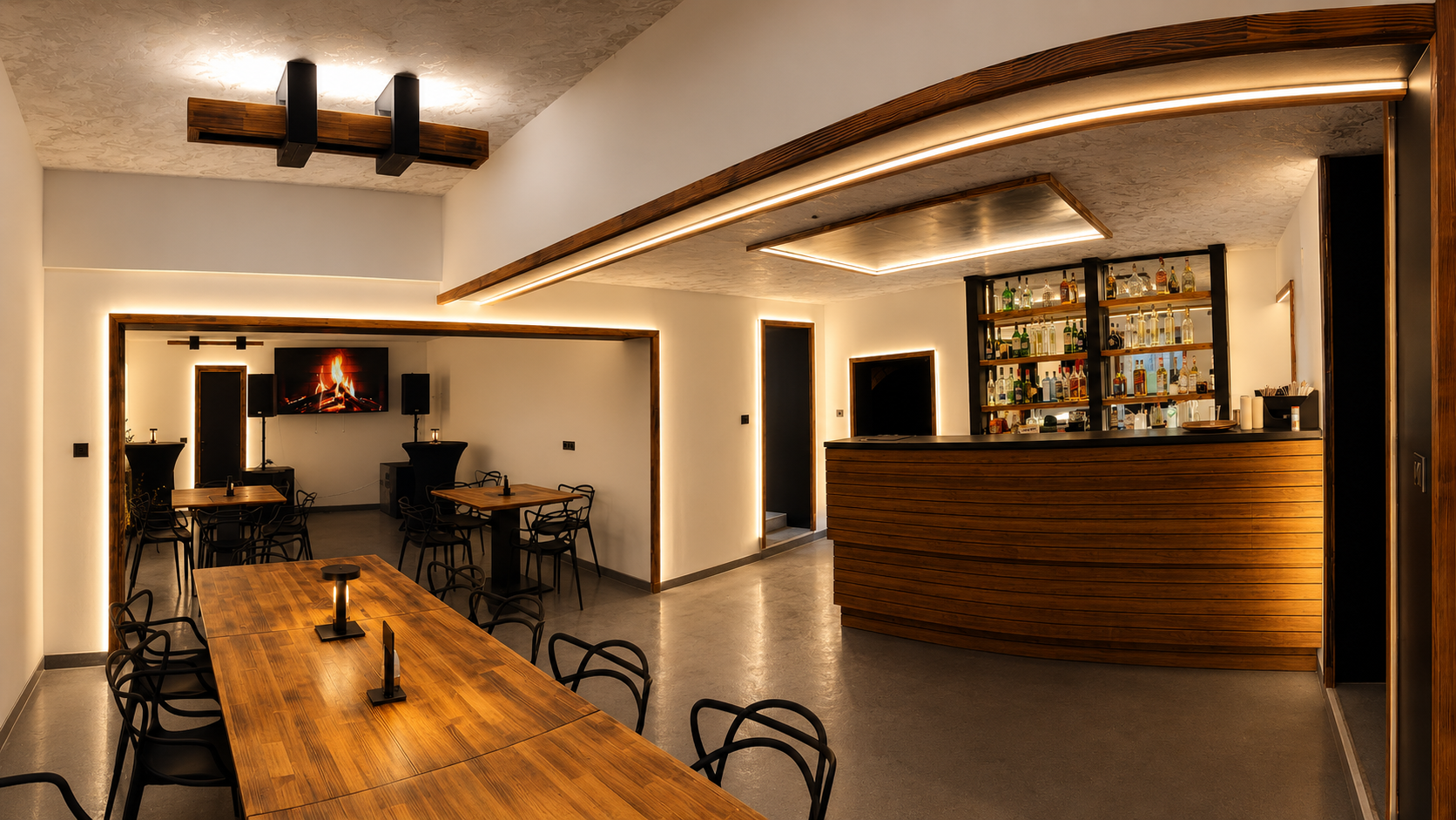 Spartacus Pub belső tér meccsközvetítéssel
